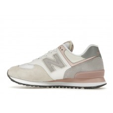 Женские кроссовки New Balance 574 Beige White Pink Sand (W)