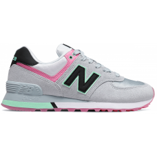 Женские кроссовки New Balance 574 Grey Pink Mint (W)