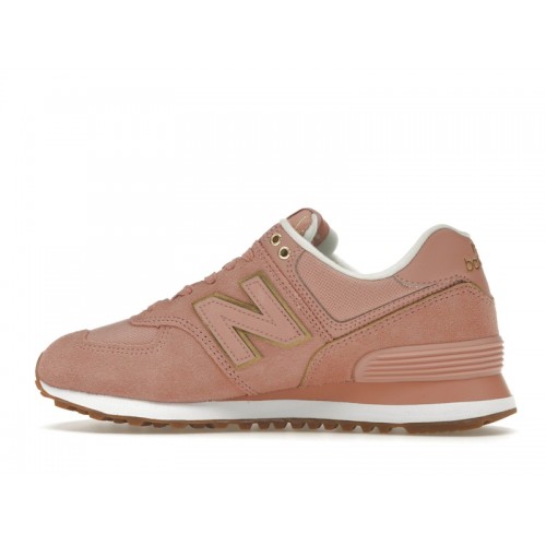 Кроссы New Balance 574 Pink Gold (W) - женская сетка размеров