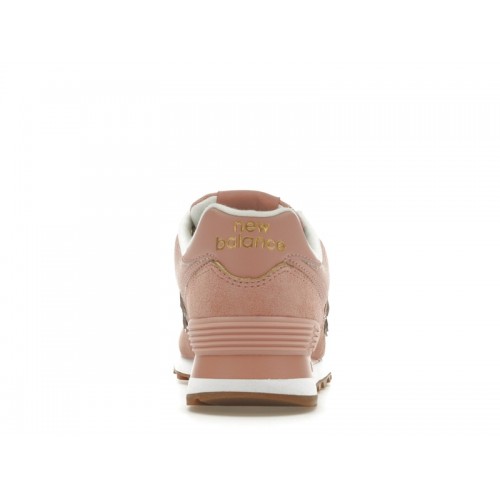 Кроссы New Balance 574 Pink Gold (W) - женская сетка размеров