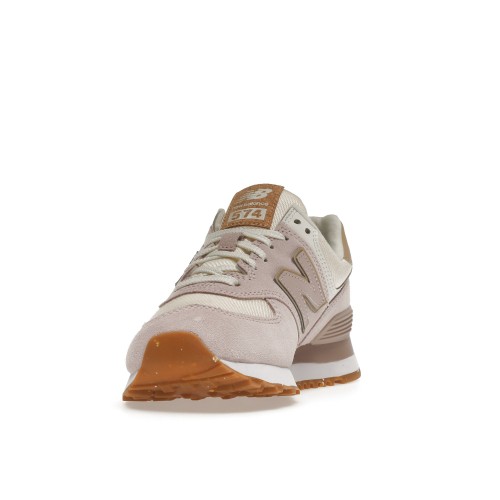 Кроссы New Balance 574 Space Pink Angora (W) - женская сетка размеров