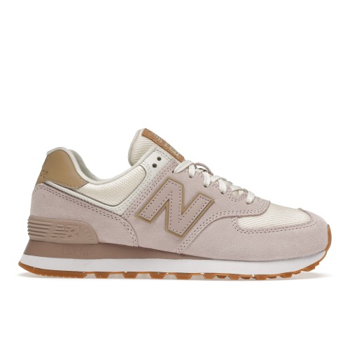 Кроссы New Balance 574 Space Pink Angora (W) - женская сетка размеров