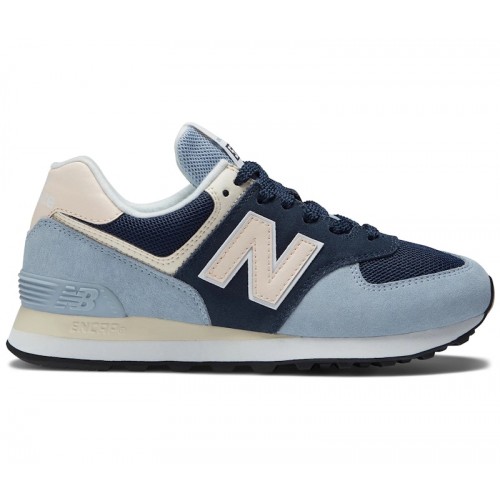 Кроссы New Balance 574v2 Light Blue Navy (W) - женская сетка размеров