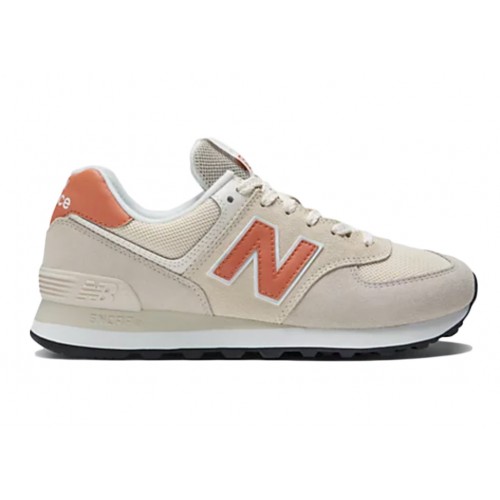 Кроссы New Balance 574 Calm Taupe Orange (W) - женская сетка размеров