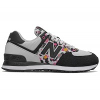 Женские кроссовки New Balance 574 White Black Camo (W)