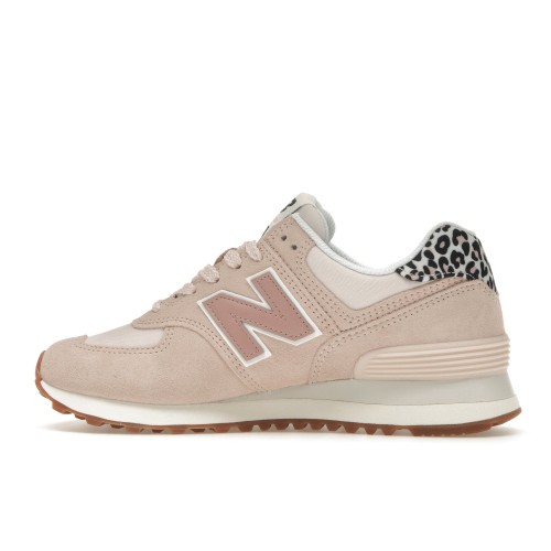 Кроссы New Balance 574 Pink Leopard Print (W) - женская сетка размеров