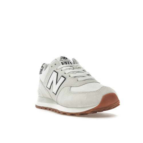 Кроссы New Balance 574 Reflection White Leopard (W) - женская сетка размеров