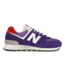 Женские кроссовки New Balance 574 Purple White Red (W)