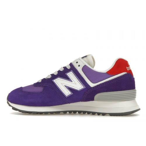 Кроссы New Balance 574 Purple White Red (W) - женская сетка размеров