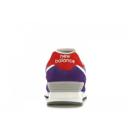 Кроссы New Balance 574 Purple White Red (W) - женская сетка размеров