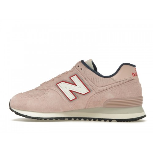 Кроссы New Balance 574 Pink Grey (W) - женская сетка размеров