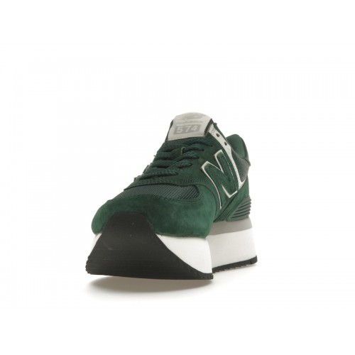 Кроссы New Balance 574 Plus Acidic Green (W) - женская сетка размеров