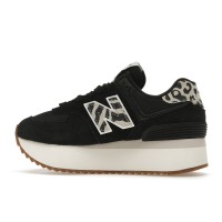 Женские кроссовки New Balance 574 Plus Black Animal Print (W)
