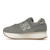 Женские кроссовки New Balance 574 Plus Shadow Grey Leopard Print (W)