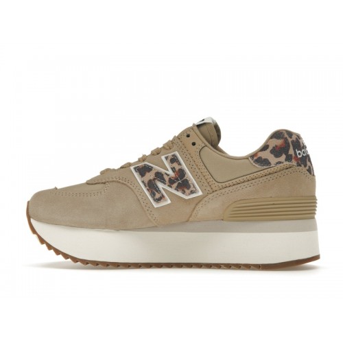 Кроссы New Balance 574 Plus Incense Animal Print (W) - женская сетка размеров