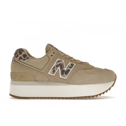 Кроссы New Balance 574 Plus Incense Animal Print (W) - женская сетка размеров
