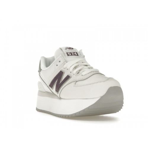 Кроссы New Balance 574 White Nori Pink (W) - женская сетка размеров