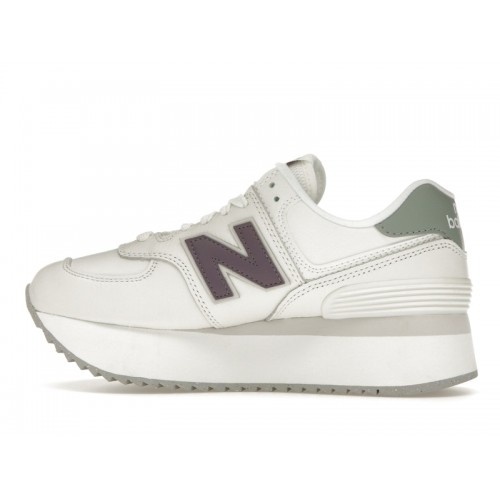 Кроссы New Balance 574 White Nori Pink (W) - женская сетка размеров