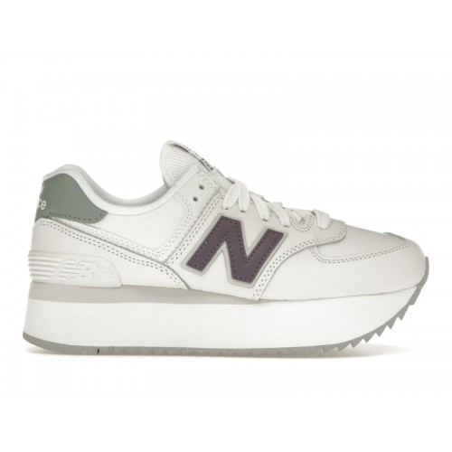 Кроссы New Balance 574 White Nori Pink (W) - женская сетка размеров