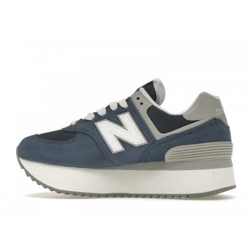 Кроссы New Balance 574 Plus Vintage Indigo (W) - женская сетка размеров