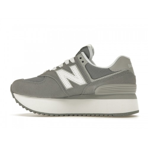 Кроссы New Balance 574 Plus Shadow Grey (W) - женская сетка размеров