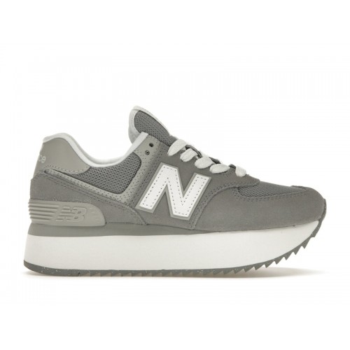 Кроссы New Balance 574 Plus Shadow Grey (W) - женская сетка размеров