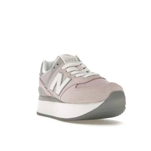 Кроссы New Balance 574 Plus Stone Pink (W) - женская сетка размеров