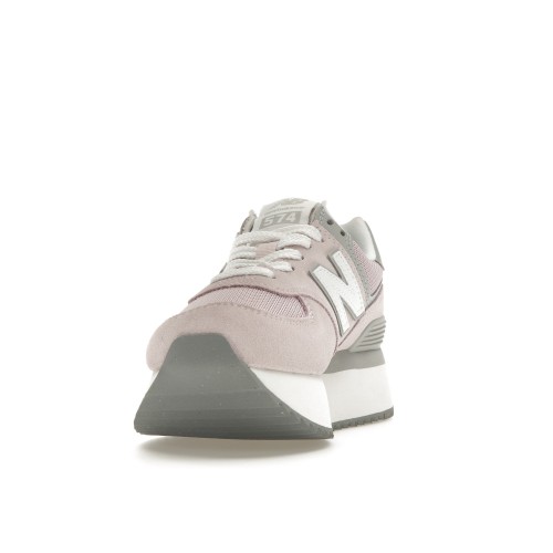 Кроссы New Balance 574 Plus Stone Pink (W) - женская сетка размеров