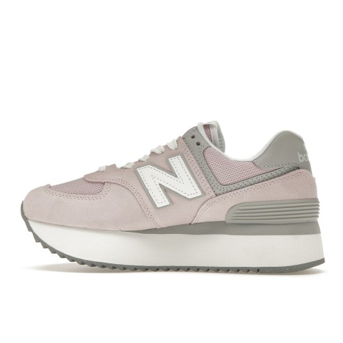 Кроссы New Balance 574 Plus Stone Pink (W) - женская сетка размеров