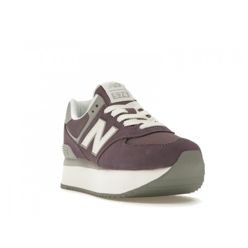 Кроссы New Balance 574 Plus Pink (W) - женская сетка размеров