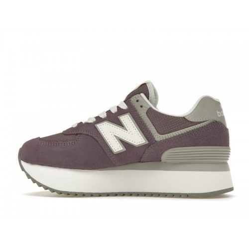 Кроссы New Balance 574 Plus Pink (W) - женская сетка размеров