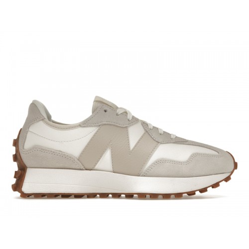 Кроссы New Balance 327 Beige White Gum Pink (W) - женская сетка размеров