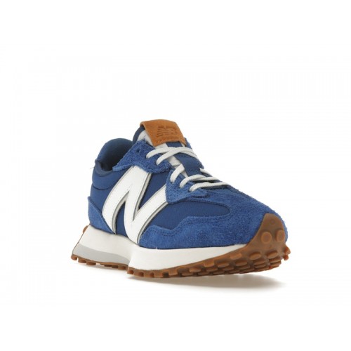 Кроссы New Balance 327 Blue White Silver (W) - женская сетка размеров