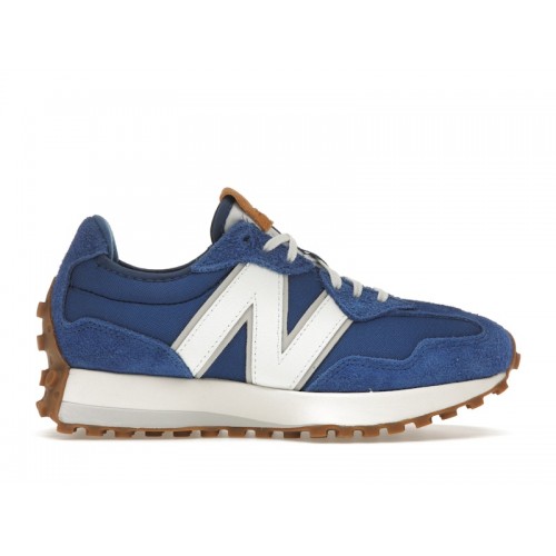 Кроссы New Balance 327 Blue White Silver (W) - женская сетка размеров