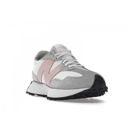 Кроссы New Balance 327 White Rain Cloud Pink Haze (W) - женская сетка размеров