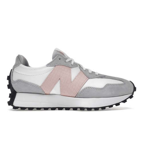 Кроссы New Balance 327 White Rain Cloud Pink Haze (W) - женская сетка размеров