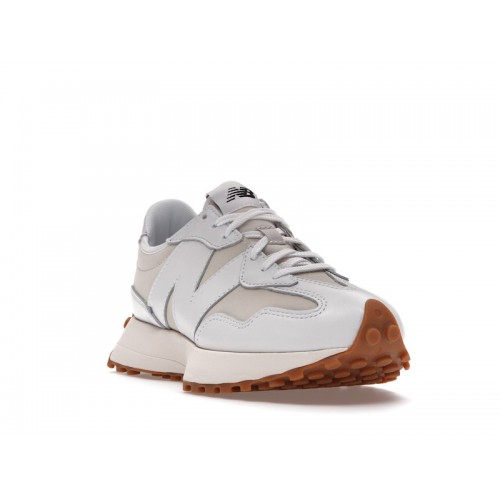 Кроссы New Balance 327 White Moonbeam Gum (W) - женская сетка размеров