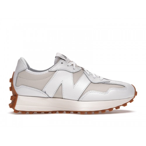 Кроссы New Balance 327 White Moonbeam Gum (W) - женская сетка размеров