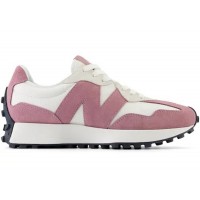 Женские кроссовки New Balance 327 Pink White Suede (W)