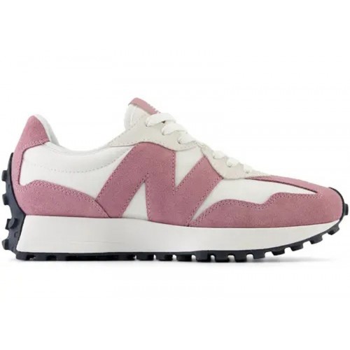 Кроссы New Balance 327 Pink White Suede (W) - женская сетка размеров
