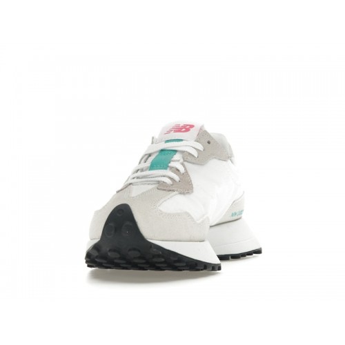 Кроссы New Balance 327 White Grey Black Light Pink (W) - женская сетка размеров