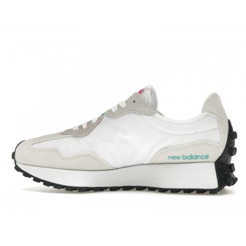 Кроссы New Balance 327 White Grey Black Light Pink (W) - женская сетка размеров