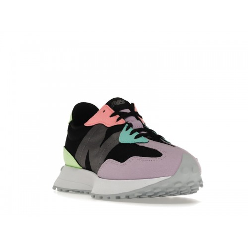 Кроссы New Balance 327 Black Dark Violet (W) - женская сетка размеров