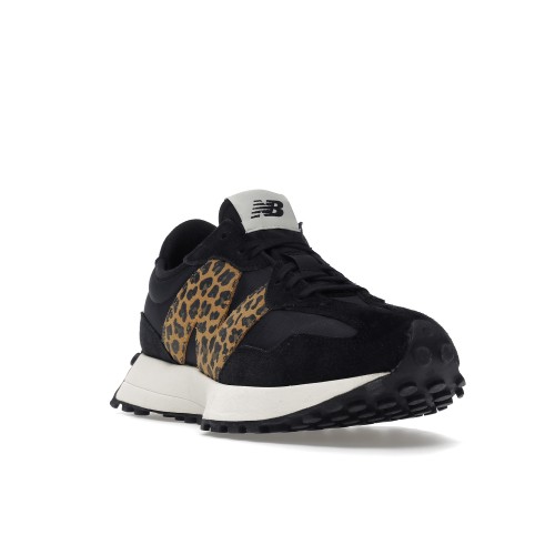 Кроссы New Balance 327 Black Leopard Print White (W) - женская сетка размеров