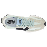Женские New Balance 327 White Black Grey Light Blue (W)