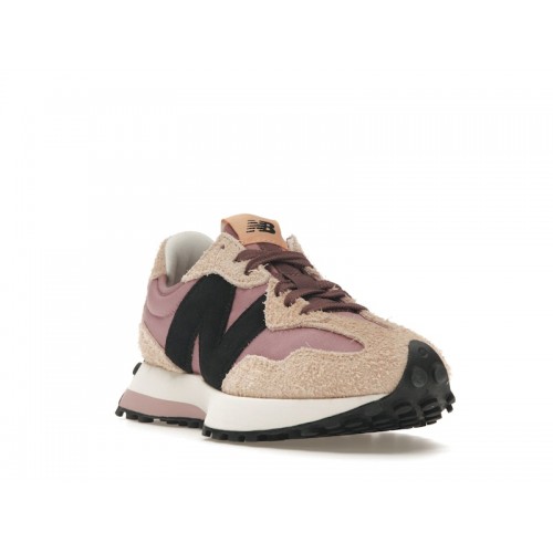 Кроссы New Balance 327 White Black Pink (W) - женская сетка размеров