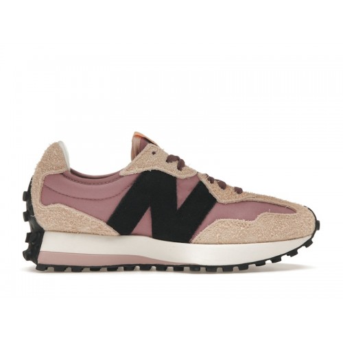 Кроссы New Balance 327 White Black Pink (W) - женская сетка размеров