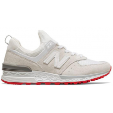 Женские кроссовки New Balance 574 Sport Off White Red (W)