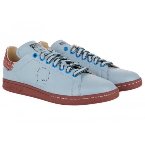 Кроссы adidas Stan Smith Brain Dead Bahia Light Blue - мужская сетка размеров