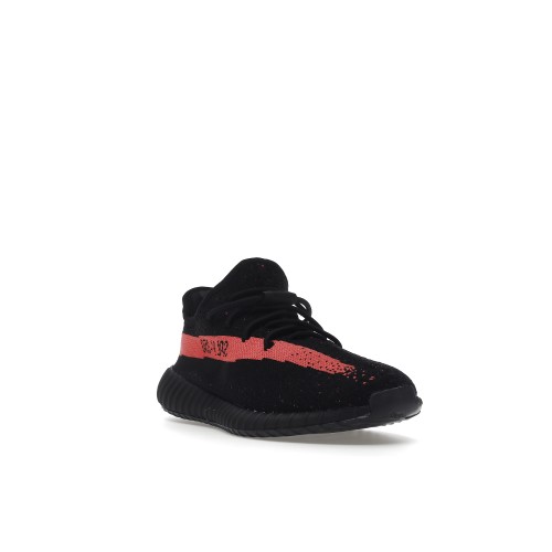 Кроссы adidas Yeezy Boost 350 V2 Core Black Red (Kids) - детская сетка размеров